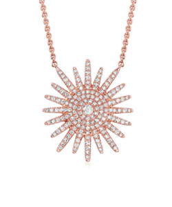 .50 ct. t.w. Diamond Star Necklace in 18kt Rose Gold