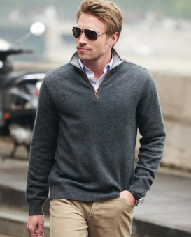 Cashmere-Half-Zip-Sweater