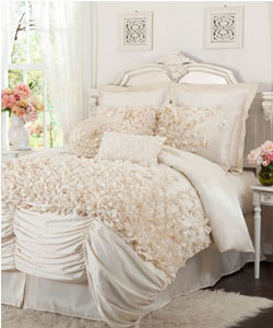 Lucia Four Piece Ivory Comforter Set