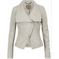Muubaa Agena Leather Jacket in Sandstone