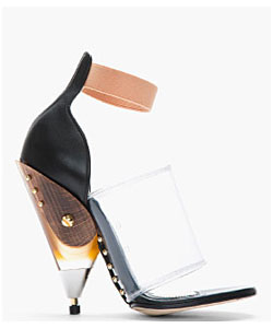 Black and transparent Albertina Podium heels