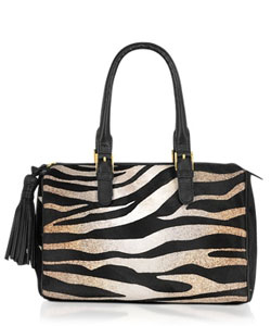 Calfhair Animal Print Satchel