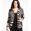 animal print jacket.Black beige.16
