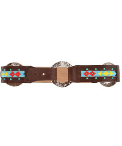 Streets Ahead Beaded Belt with Silver Rings in Multi