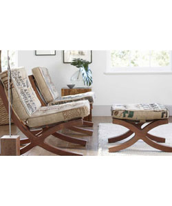 Coffee Sack Butaca Chair and Footstool