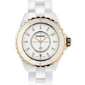 Chanel J12   White dial with diamond hour markers dial, 18K rose gold bezel (7626)