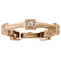 Diamond Bark Pave Square Ring