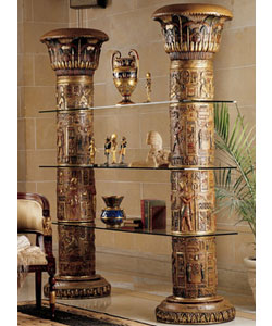 Egyptian column shelf