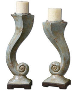 Sky Blue Freya Candleholders