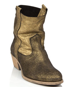 Groove Metallic Suede Bootie
