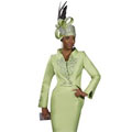 Beautiful Ladies Suit, Womens Green Glow Set by Donna Vinci 11200