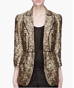 Metallic Gold And Black Honeycomb Runway Blazer