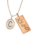 XXOO Initial Disc Necklace