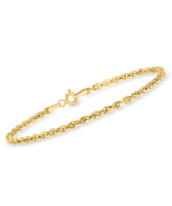 Italian 14kt Yellow Gold Rope-Link Bracelet