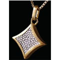 14K Gold Vermeil Nebula Genuine Diamond Necklace