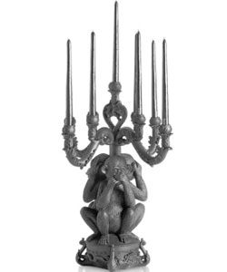 No Evil Monkeys Candelabra