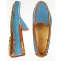 Brown & Blue Nubuk and Calf Leather Driving Shoes
