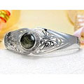 JeGem Sterling Silver Mexican Golden Obsidian Cuff Bracelet Jewelry