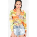 Tie Front Top with Lace in Tie Dye - designed by Civil Clothing