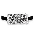 Men's sterling silver pendant necklace, 'Tribal Scroll' (Indonesia)