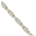 Opal Diamond Bracelet in White Gold