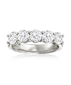 2.00 ct. t.w. Diamond Five-Stone Ring in 14kt White Gold