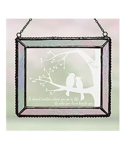 Love Birds Personalized Suncatcher