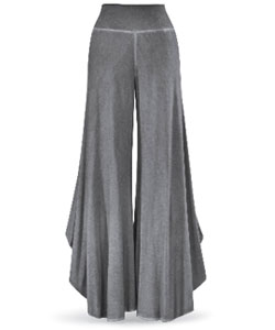 Dove Gray Curved-Hem Pants