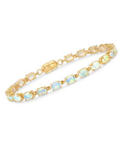 Ethiopian Opal Tennis Bracelet in 18kt Gold Over Sterling