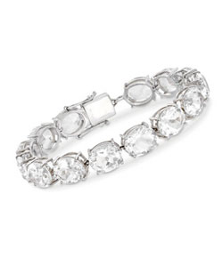 Rock Crystal Quartz Bracelet in Sterling Silver